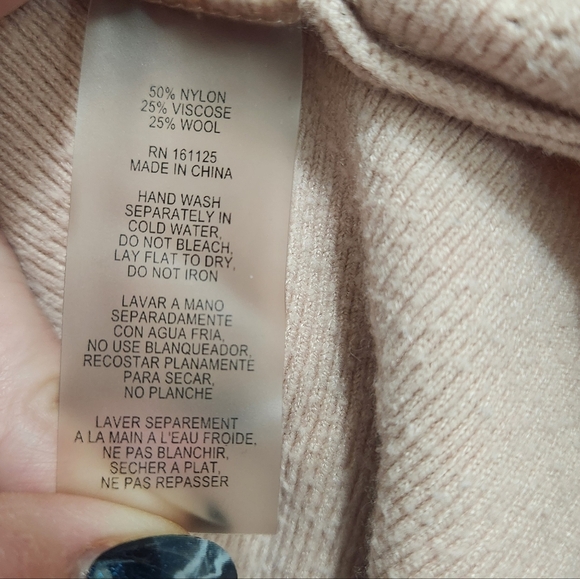 Vila Milano Soft Pink Wool Blend Sweater Plus Size 3X Cozy, Oversized, Relaxed - Picture 5 of 5